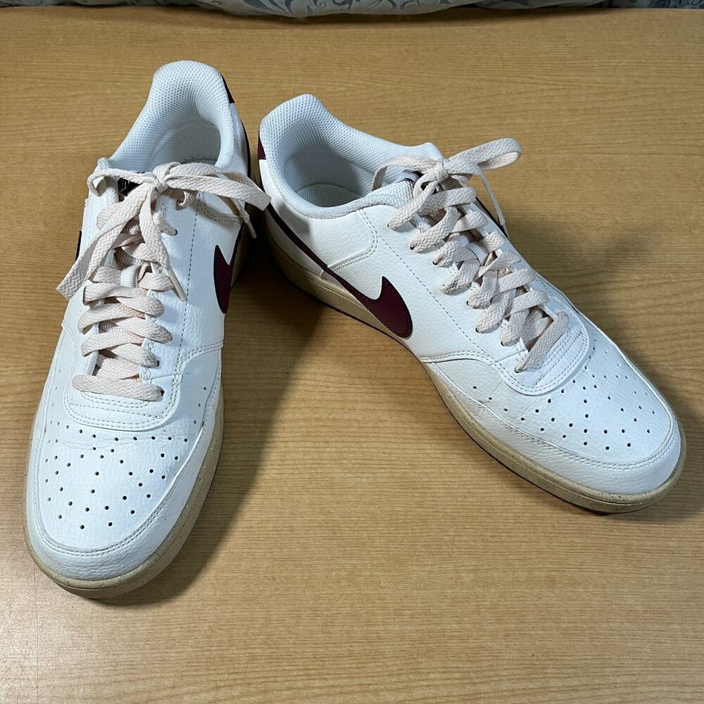 Size 11 - Nike Court Vision Next Nature Low Sail Dark Beetroot